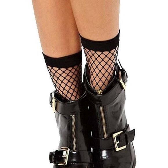 Diona J 3 Pairs Woman Pure Fashion Sexy Stocking Tights Mesh Black Fishnet Socks - Picture 6 of 7